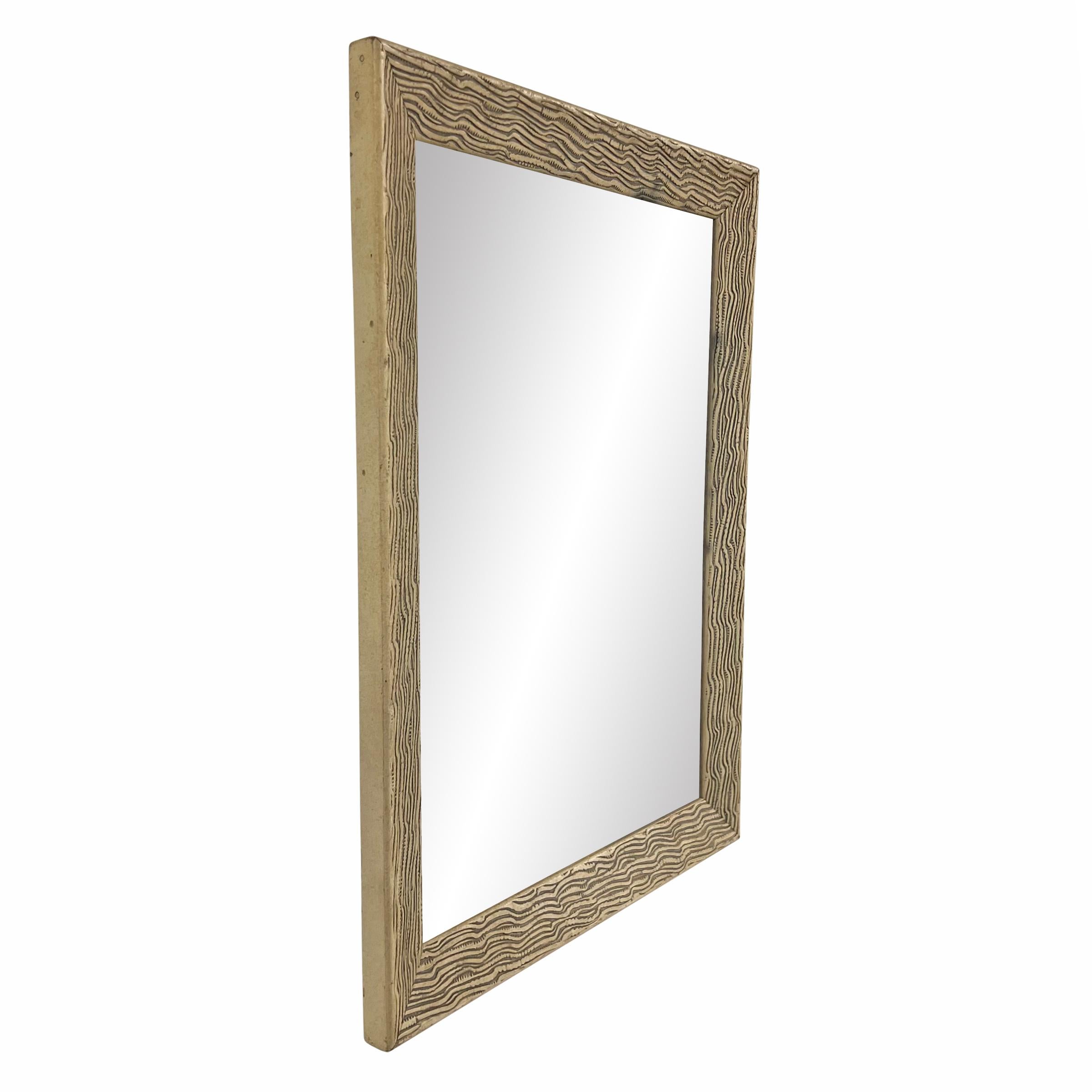 Modern MId-20th Century American Faux Grained Mirror For Sale