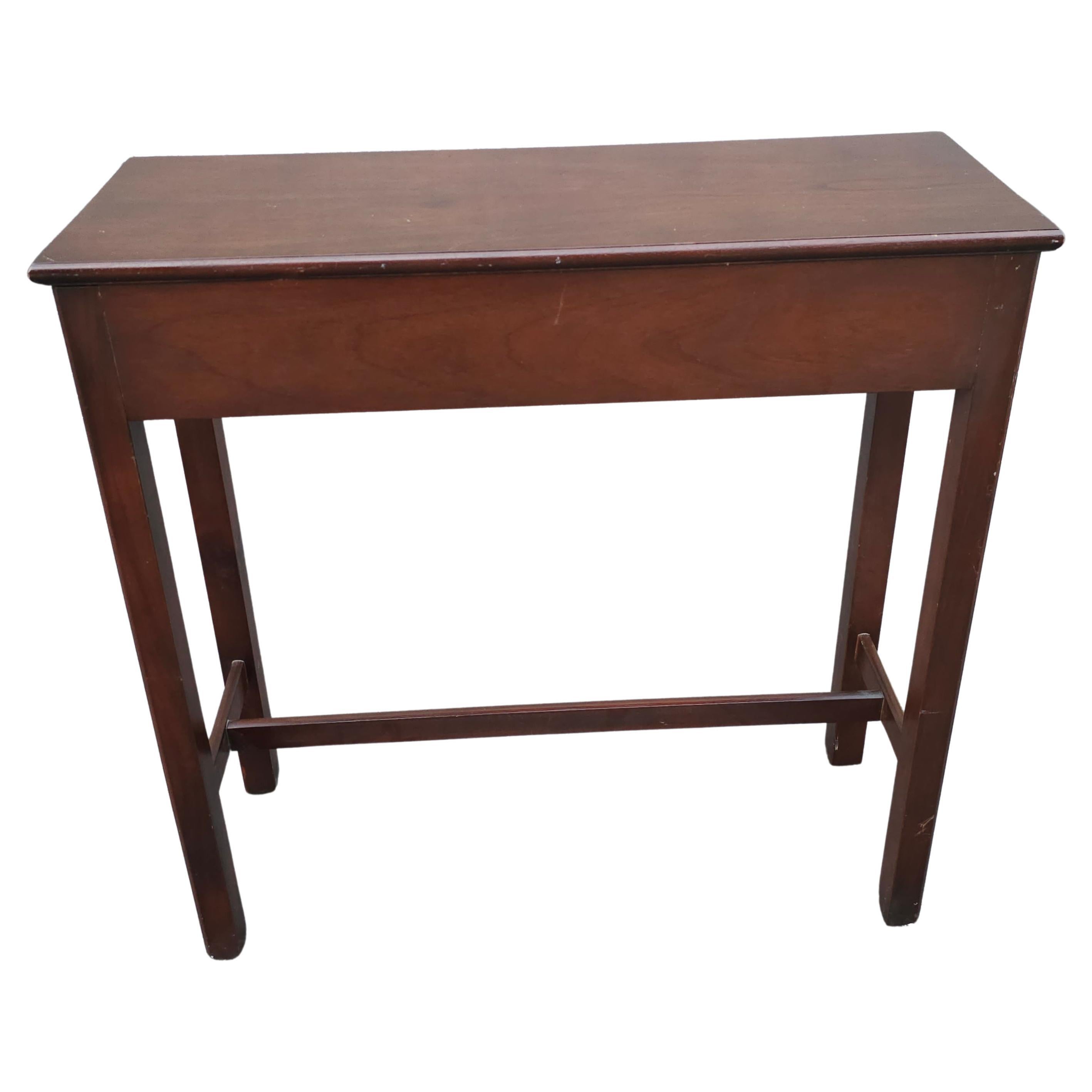 Mid 20th Century American Federal Mahogany Trestle Console Table In Good Condition For Sale In Germantown, MD
