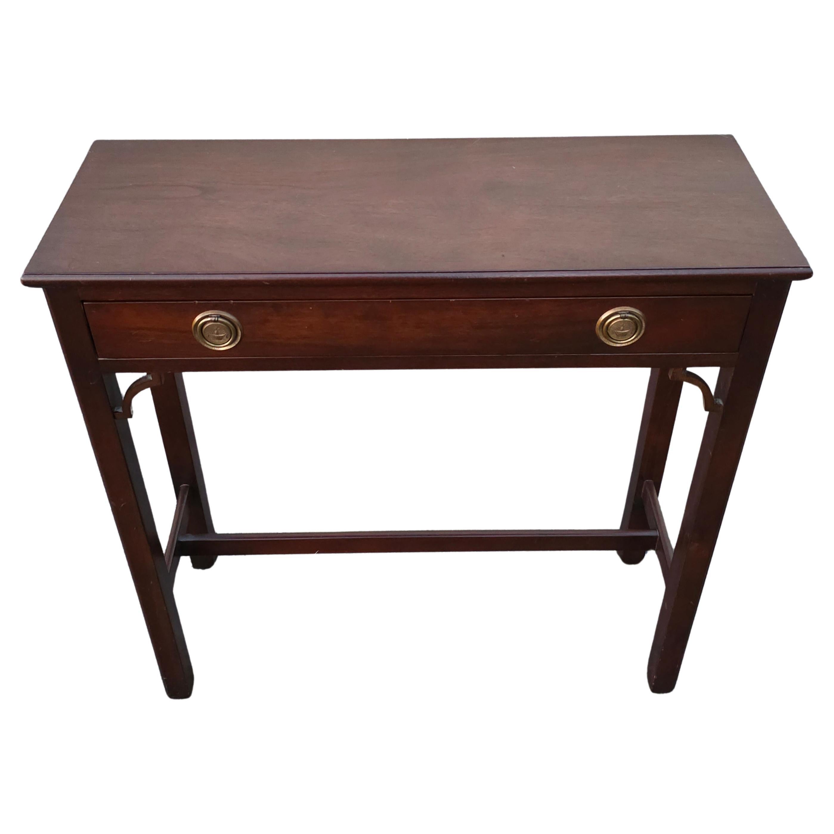 Mid 20th Century American Federal Mahogany Trestle Console Table For Sale 2