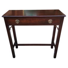 Vintage Mid 20th Century American Federal Mahogany Trestle Console Table