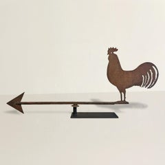 Mid-20th Century American Folk Art Rooster Weathervane
