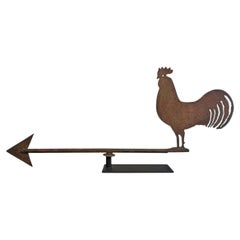 Mid-20th Century American Folk Art Rooster Weathervane