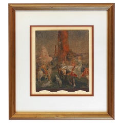 Mid-20th Century American Framed Painted Screen by Kenneth Steven MacIntire