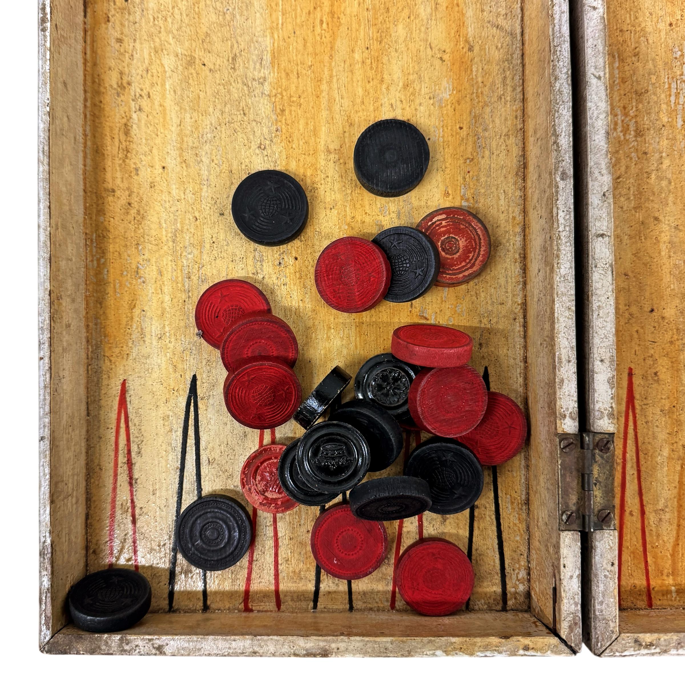 Caja de tablero de juego americano de mediados del siglo XX en venta 4
