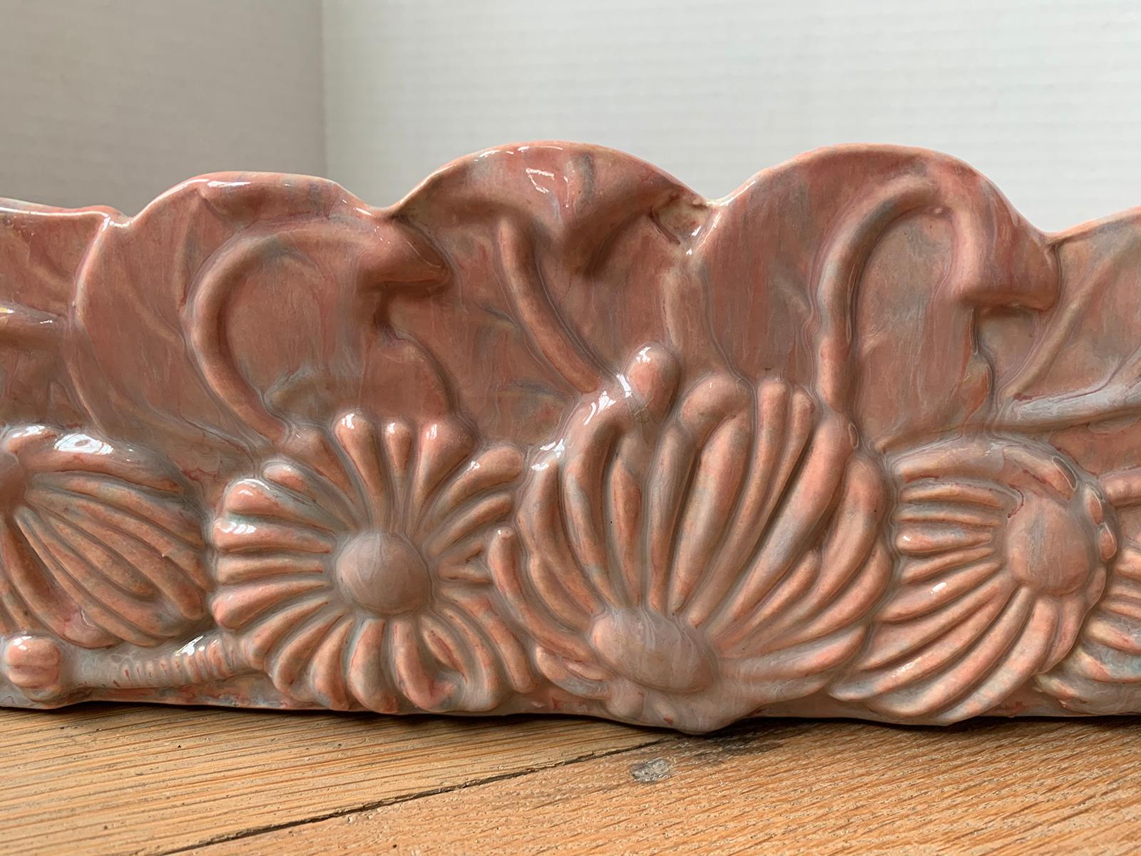 Mid-20th Century American Glazed Pottery Planter by Royal Haeger, Marked For Sale 6