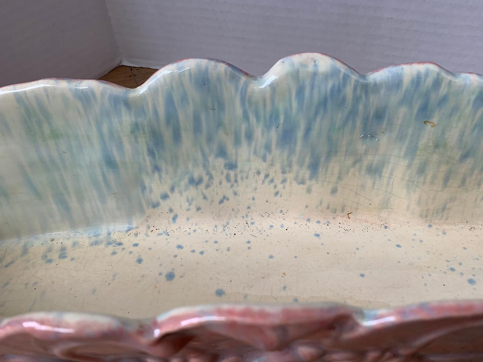 Mid-20th Century American Glazed Pottery Planter by Royal Haeger, Marked For Sale 7