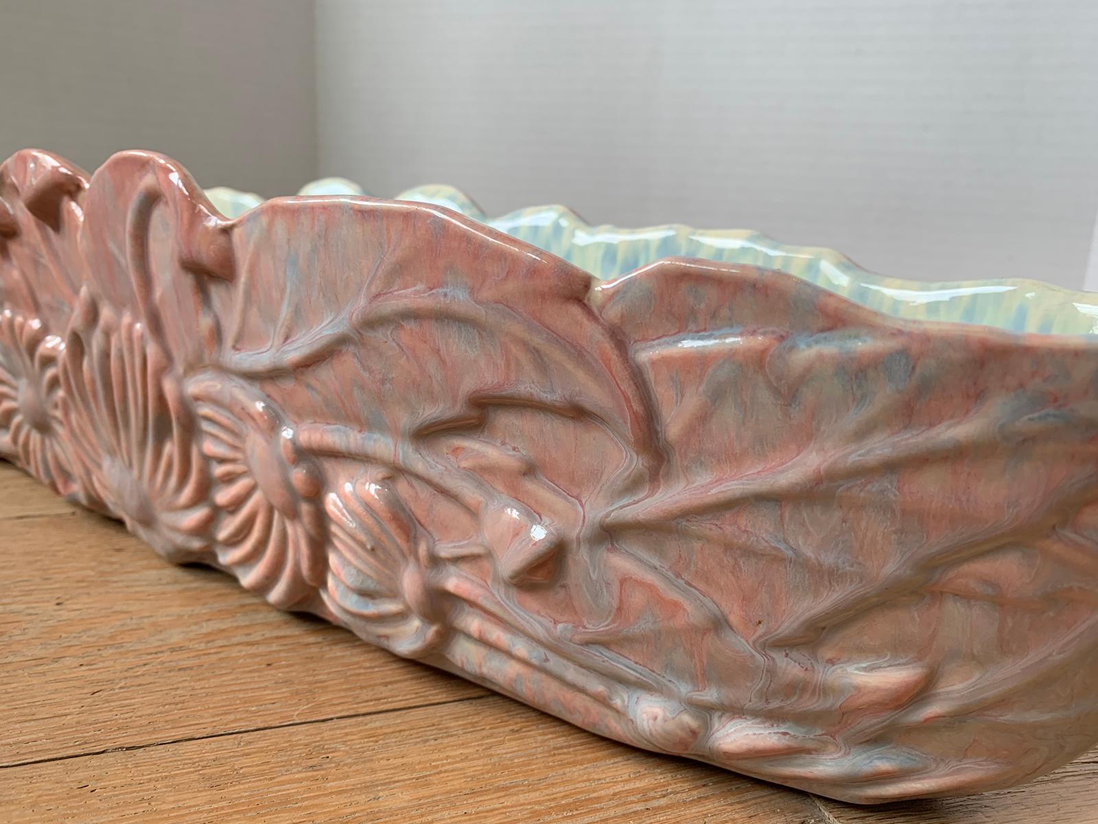 Mid-20th Century American Glazed Pottery Planter by Royal Haeger, Marked For Sale 8