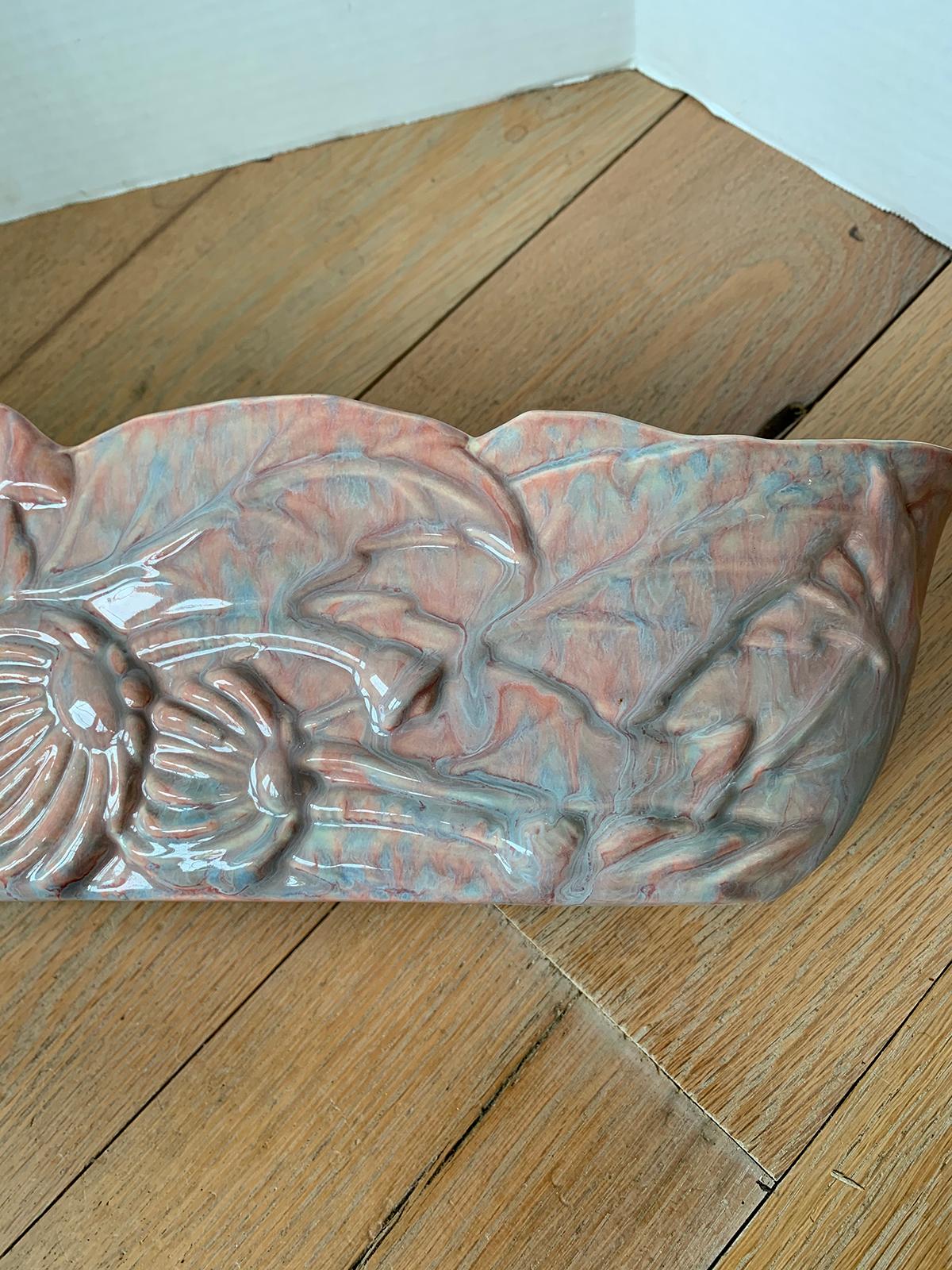 Mid-20th Century American Glazed Pottery Planter by Royal Haeger, Marked For Sale 11