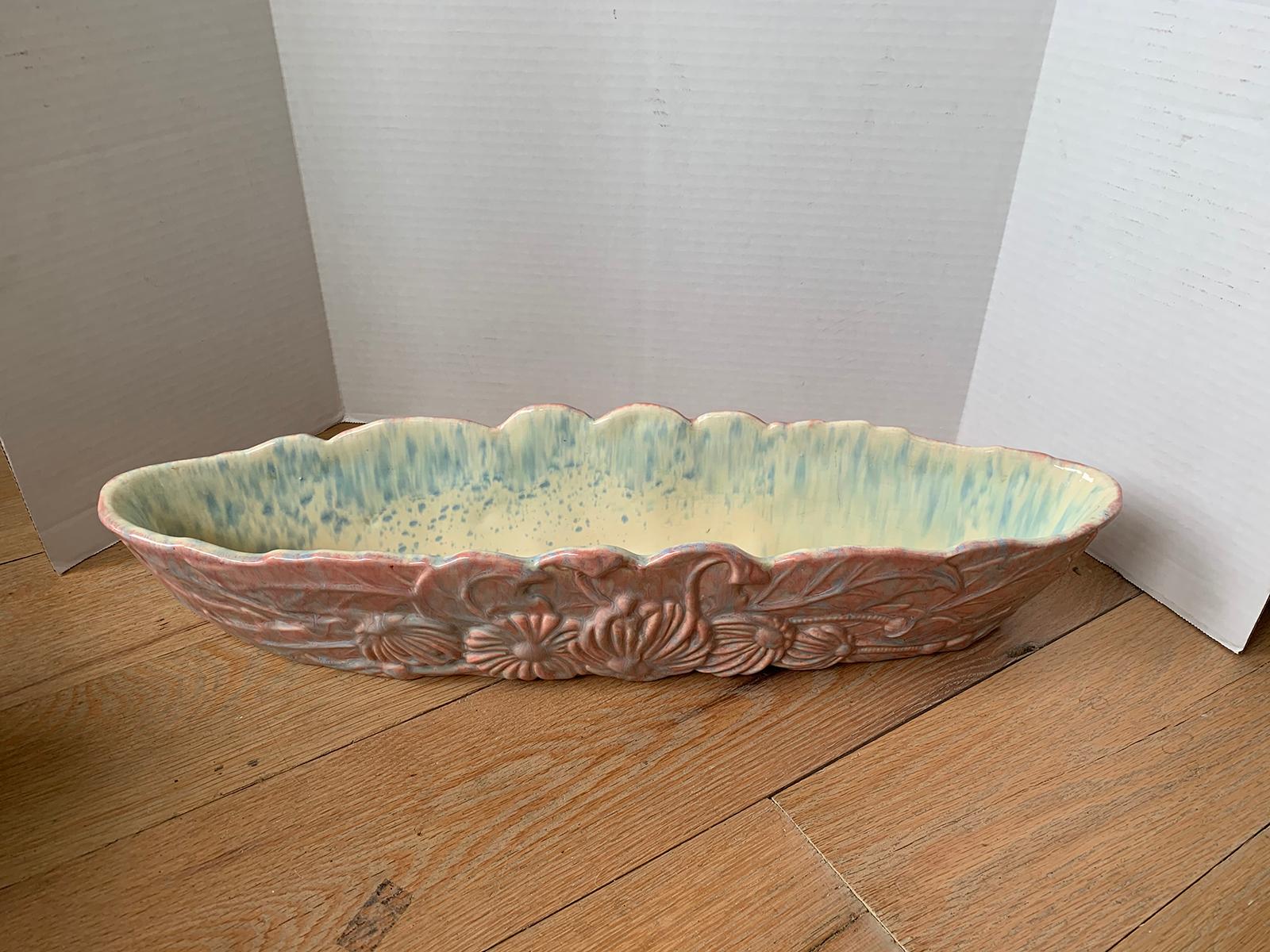 Mid-20th Century American Glazed Pottery Planter by Royal Haeger, Marked In Good Condition For Sale In Atlanta, GA