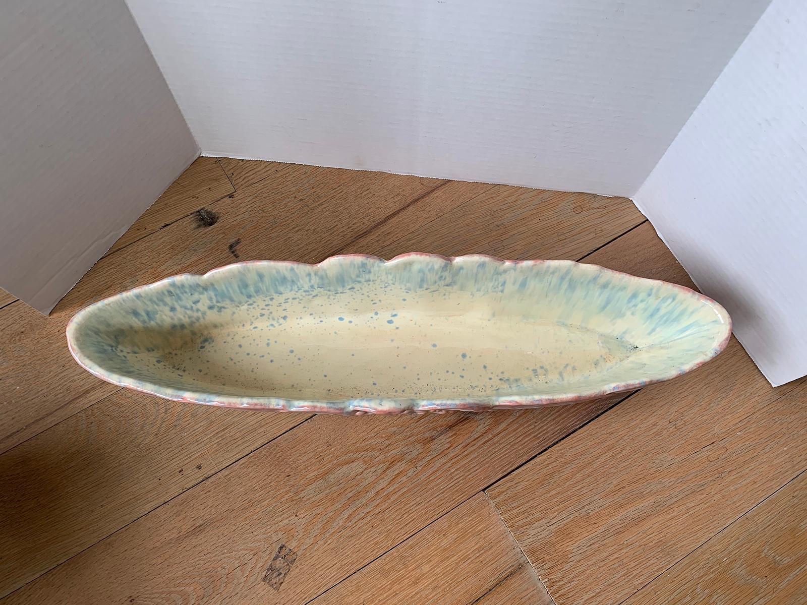 Mid-20th Century American Glazed Pottery Planter by Royal Haeger, Marked For Sale 1