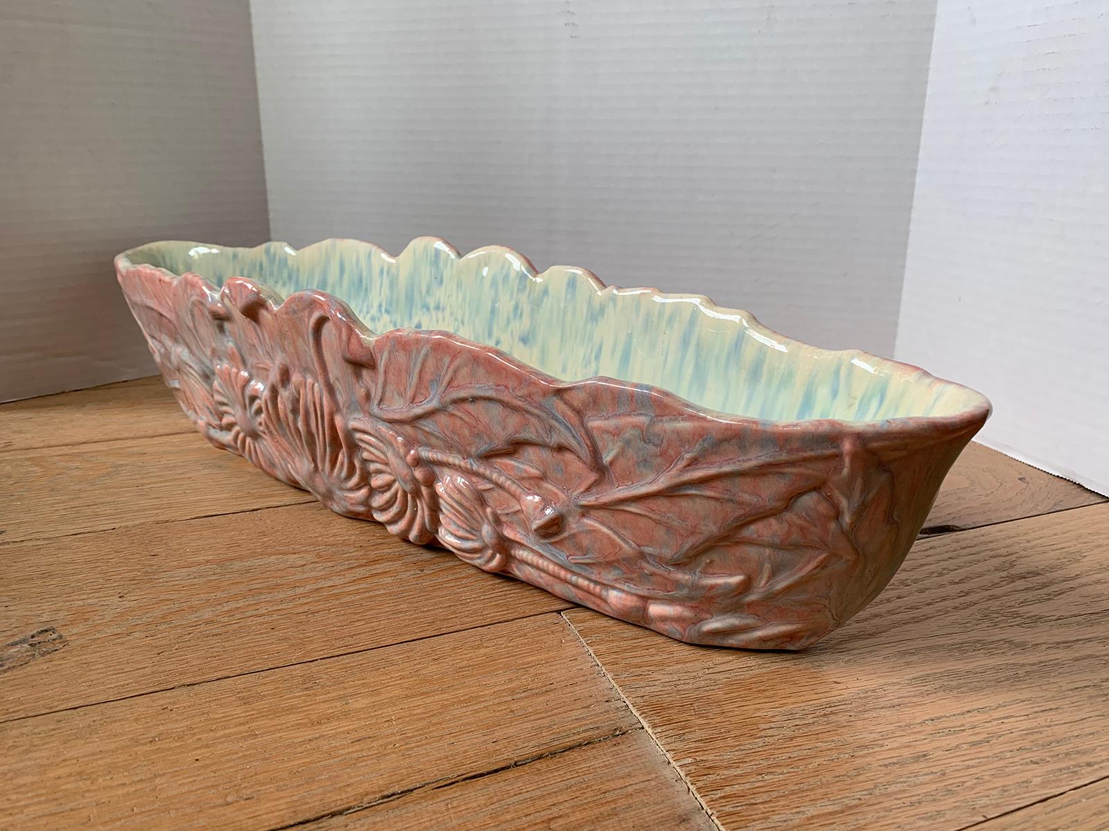 Mid-20th Century American Glazed Pottery Planter by Royal Haeger, Marked For Sale 2