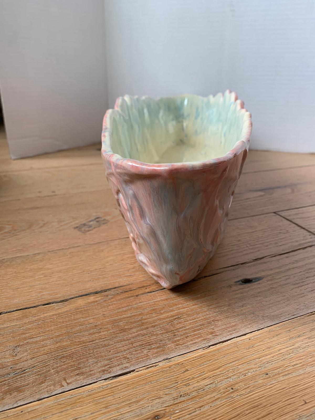 Mid-20th Century American Glazed Pottery Planter by Royal Haeger, Marked For Sale 3