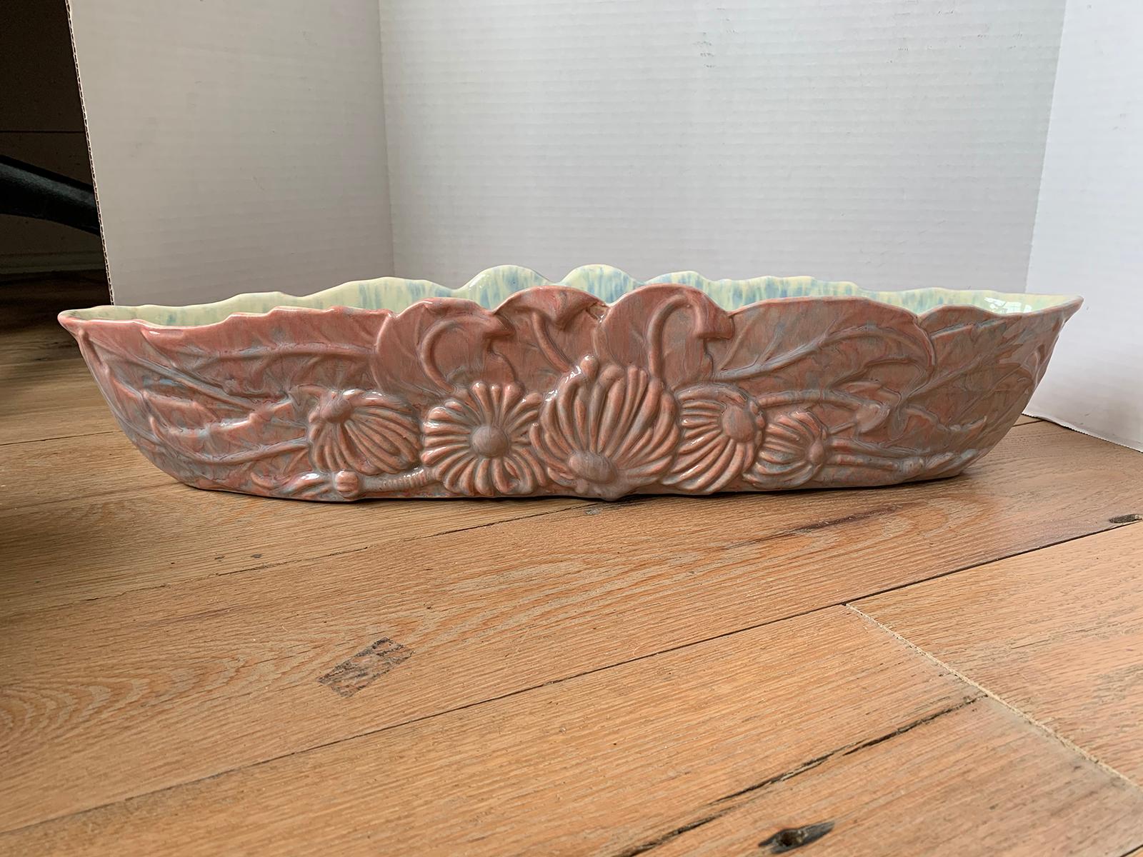 Mid-20th Century American Glazed Pottery Planter by Royal Haeger, Marked For Sale 5