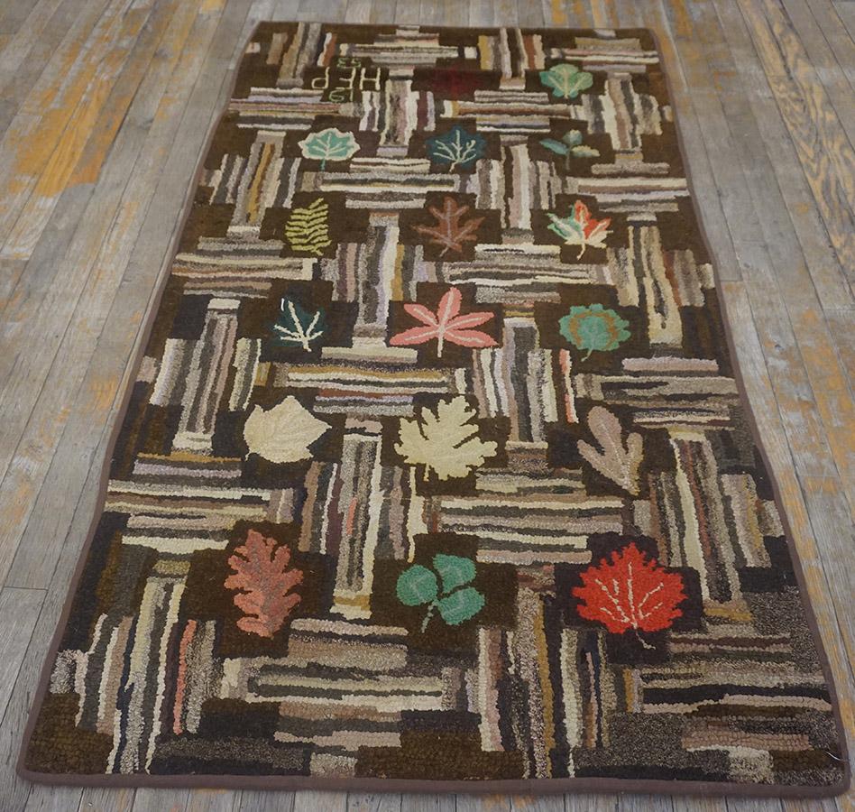 Mid 20th Century American Hooked Rug, Size: 3'x 5' 7