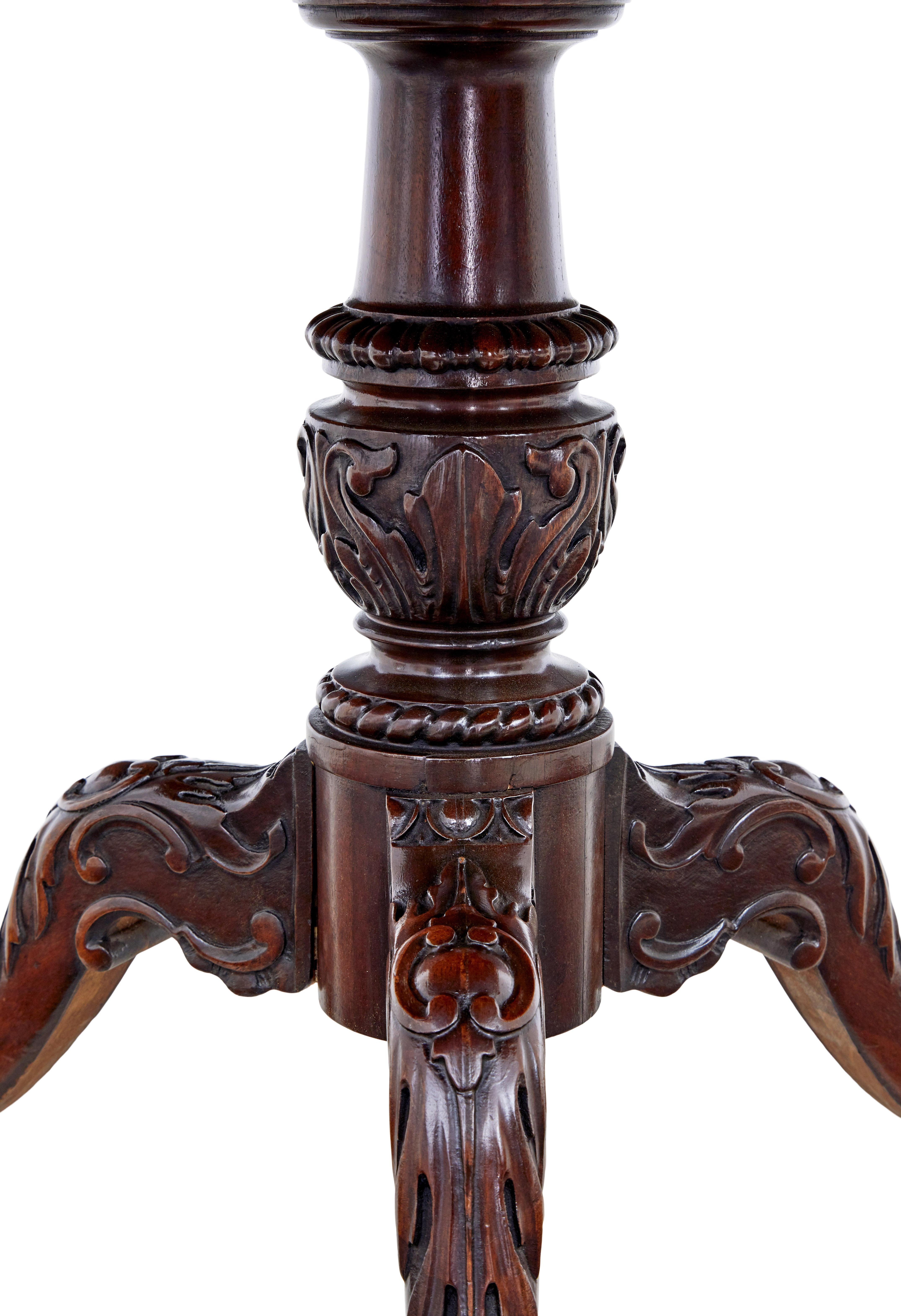 Mid 20th century American imperial mahogany center table 1