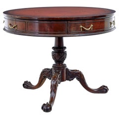 Vintage Mid 20th century American imperial mahogany drum table