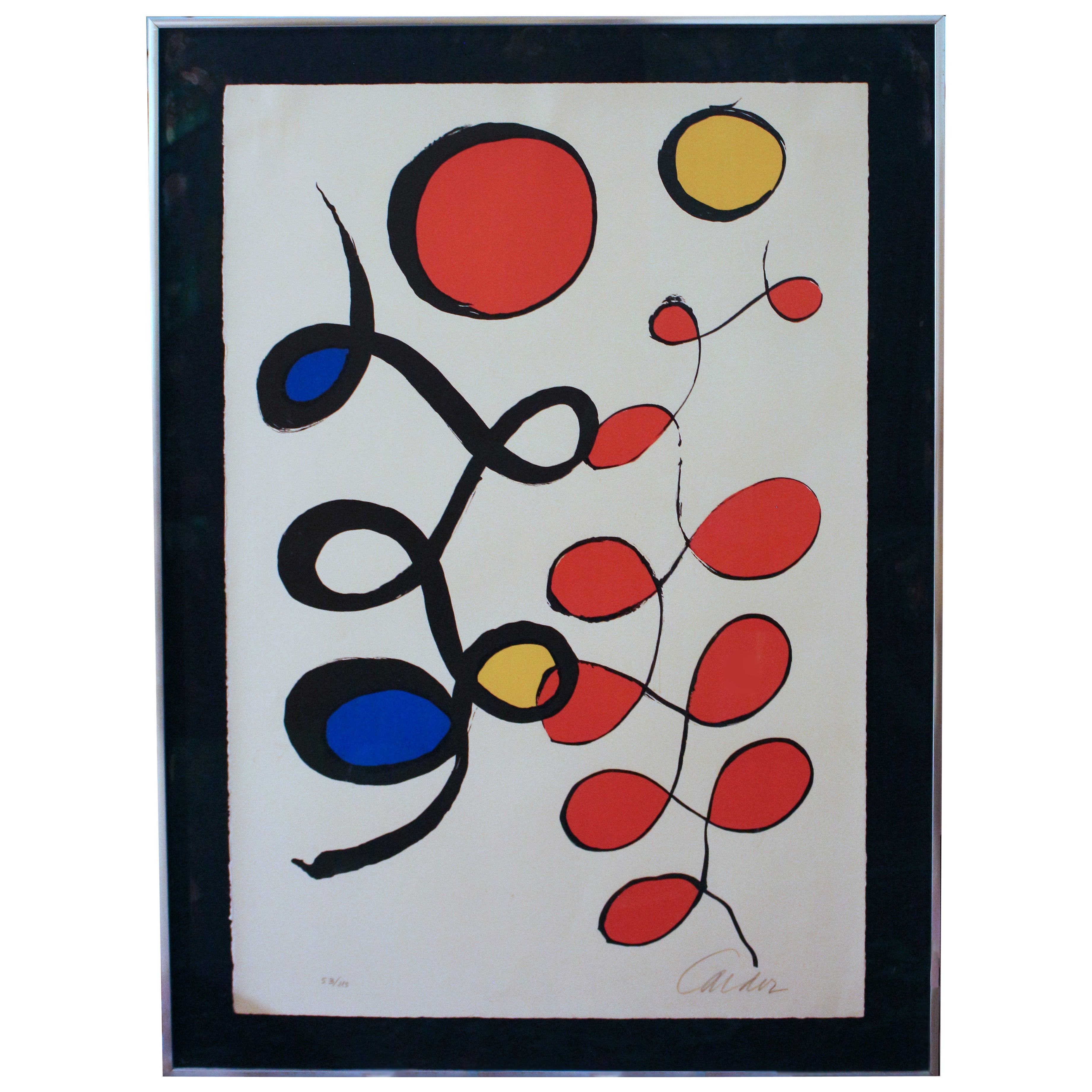 Lithographie américaine du milieu du 20e siècle signée par Alexander Calder