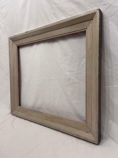 Mid 20th Century American Modernist Style White Finish Picture Frame 24 x 20
