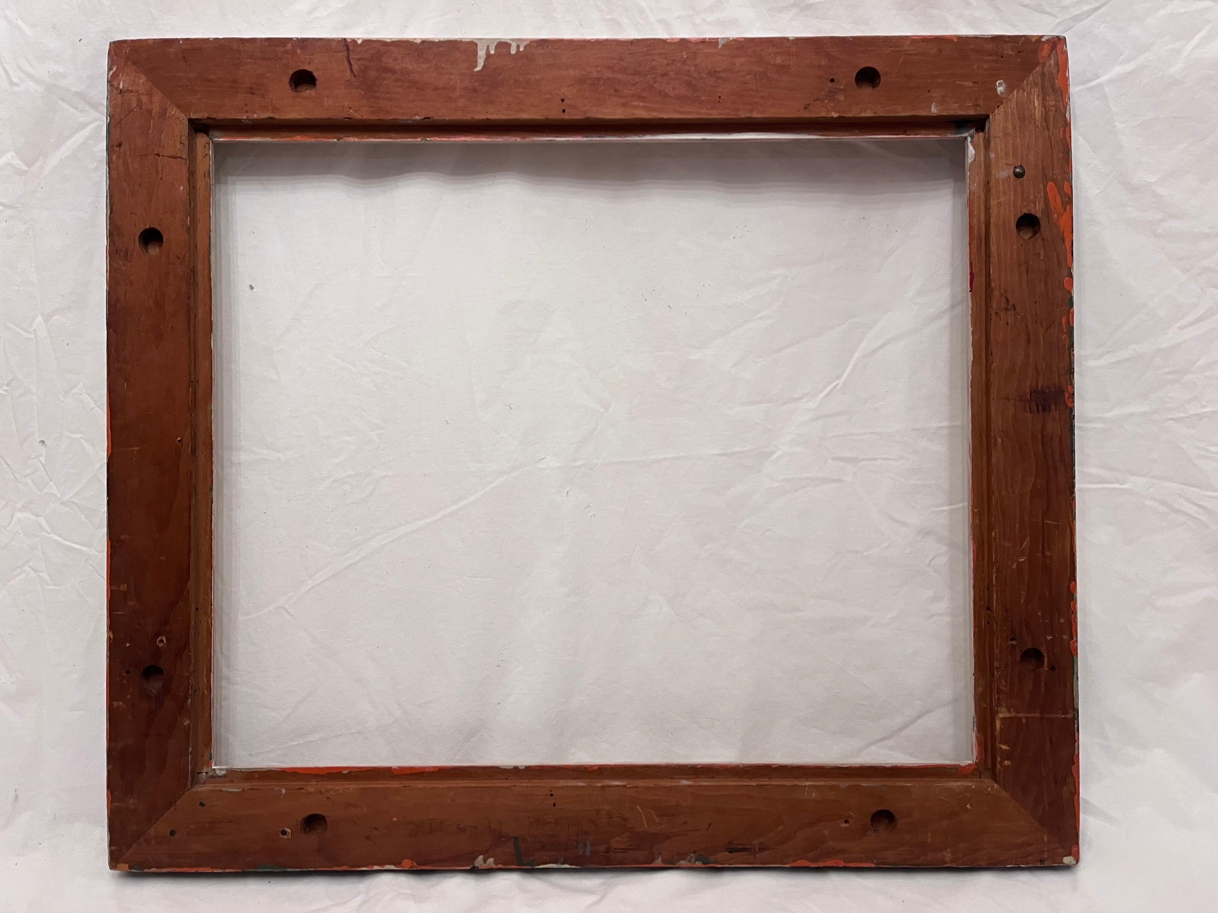 Mid 20th Century American Modernist Style White Finish Picture Frame 24 x 20 For Sale 2