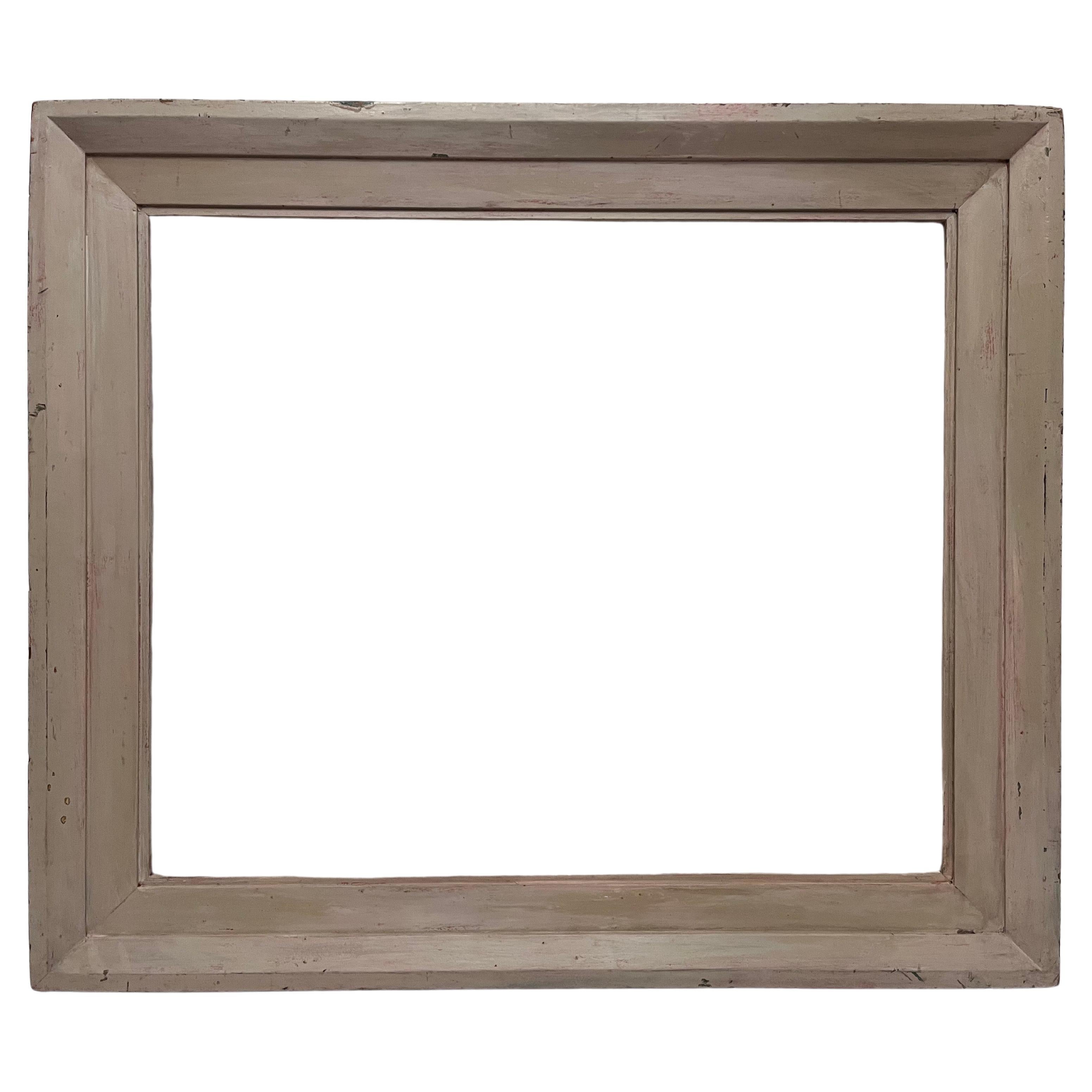 Mid 20th Century American Modernist Style White Finish Picture Frame 24 x 20 For Sale