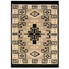 Amerikanischer Navajo-Teppich aus der Mitte des 20. Jahrhunderts ( 4' x 5'8'' - 122 x 173)