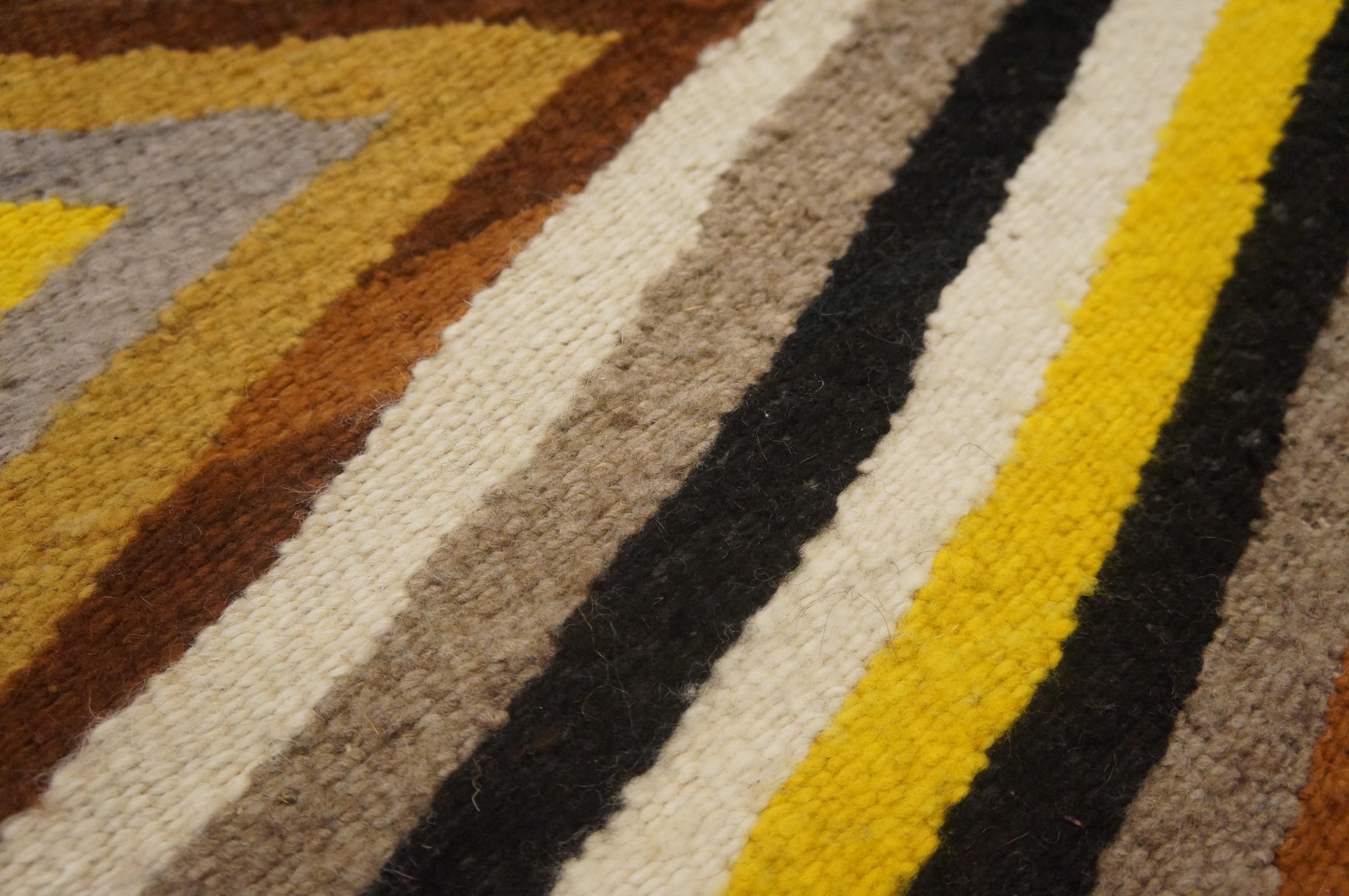 Tapis Navajo américain du milieu du 20e siècle ( 1'4