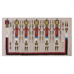 Mid 20th Century American Navajo Yei Carpet ( 2' 6'' x 4' 6'' - 76 x 137 cm )