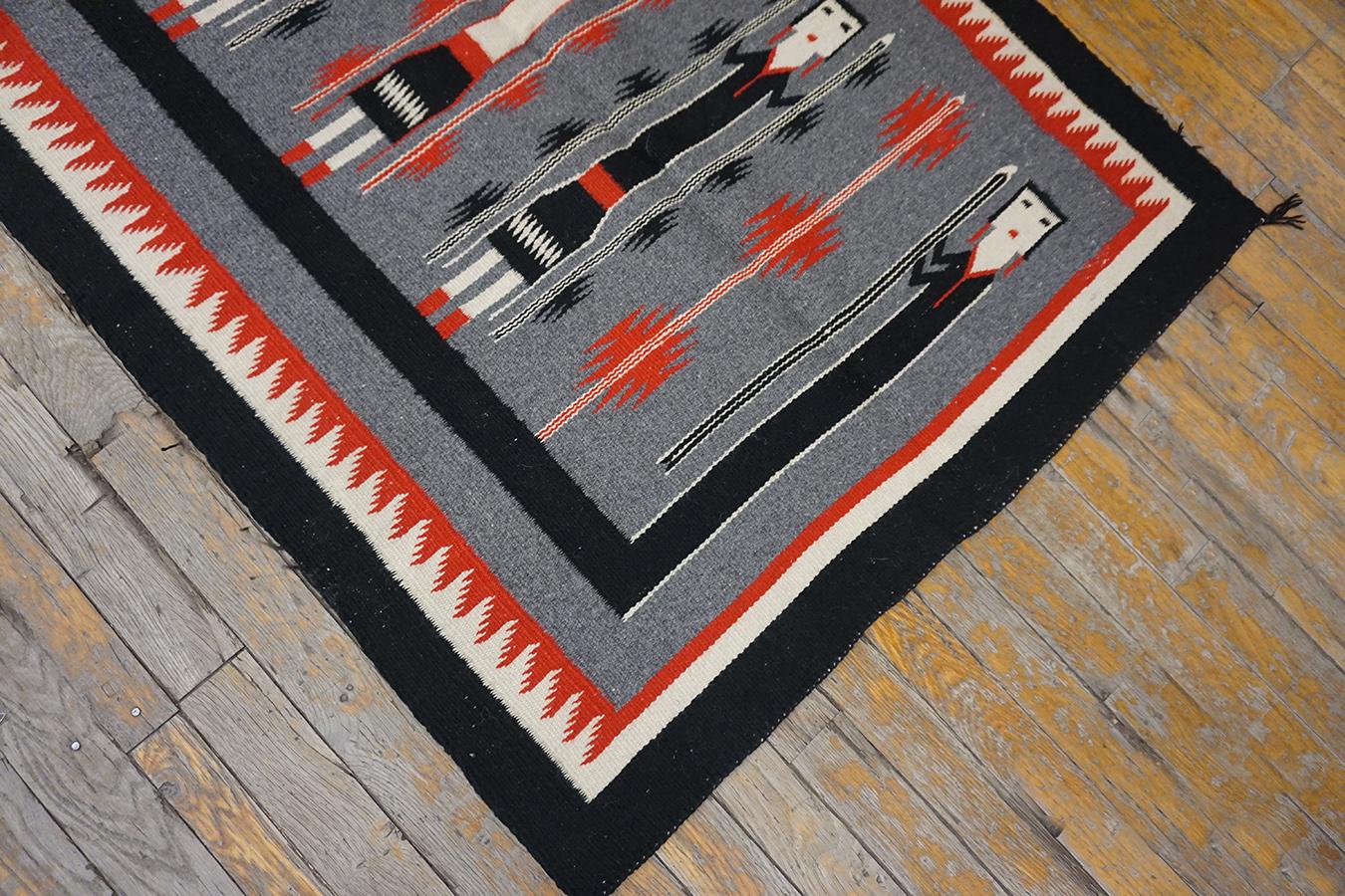 Mid 20th Century American Navajo Yei Rug ( 2'10