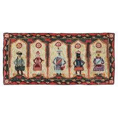 Mid-20th Century American Pictorial Hook Rug