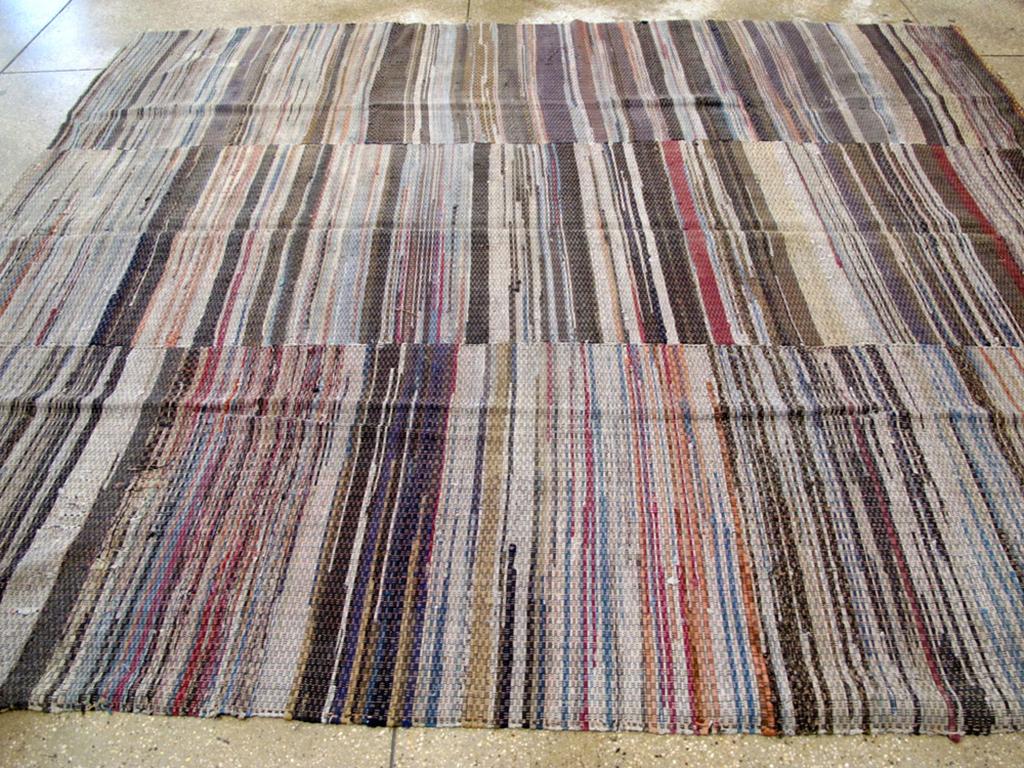 Alfombra American Rag Rug de mediados del siglo XX artesano estadounidense en venta