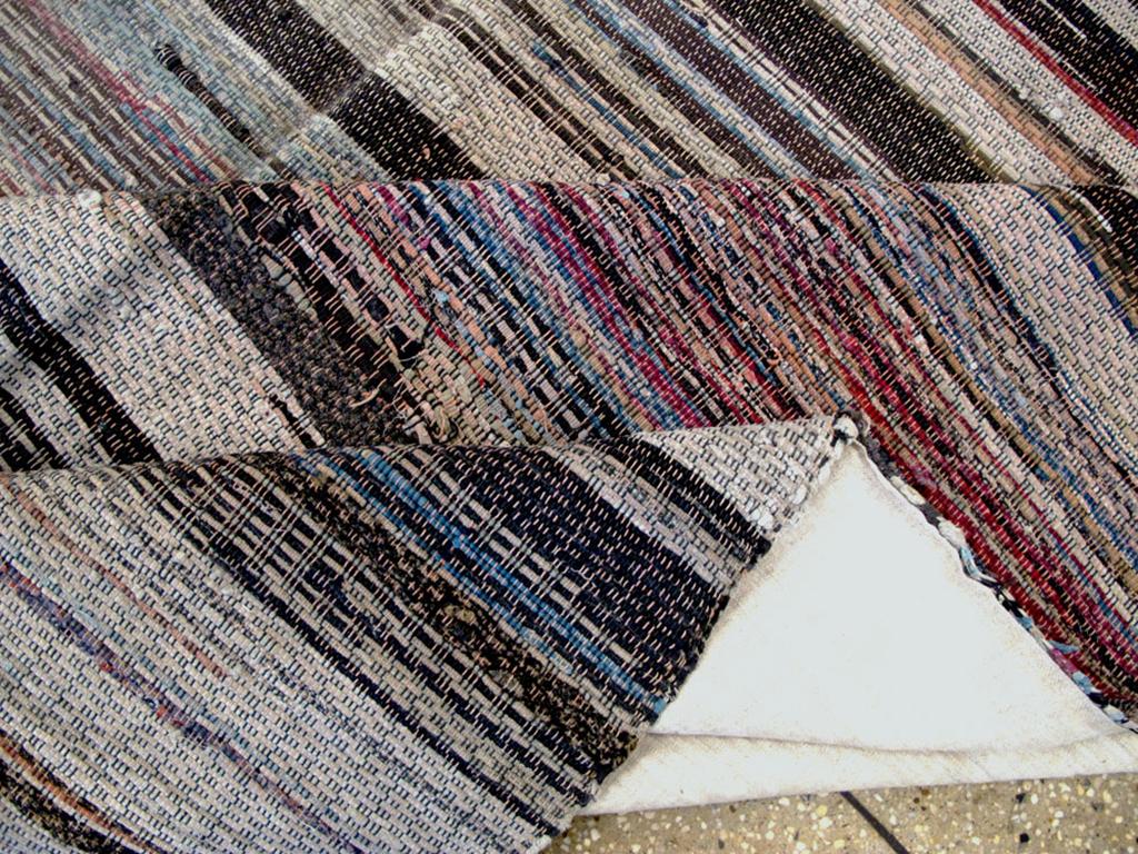 Alfombra American Rag Rug de mediados del siglo XX Tejido a mano en venta