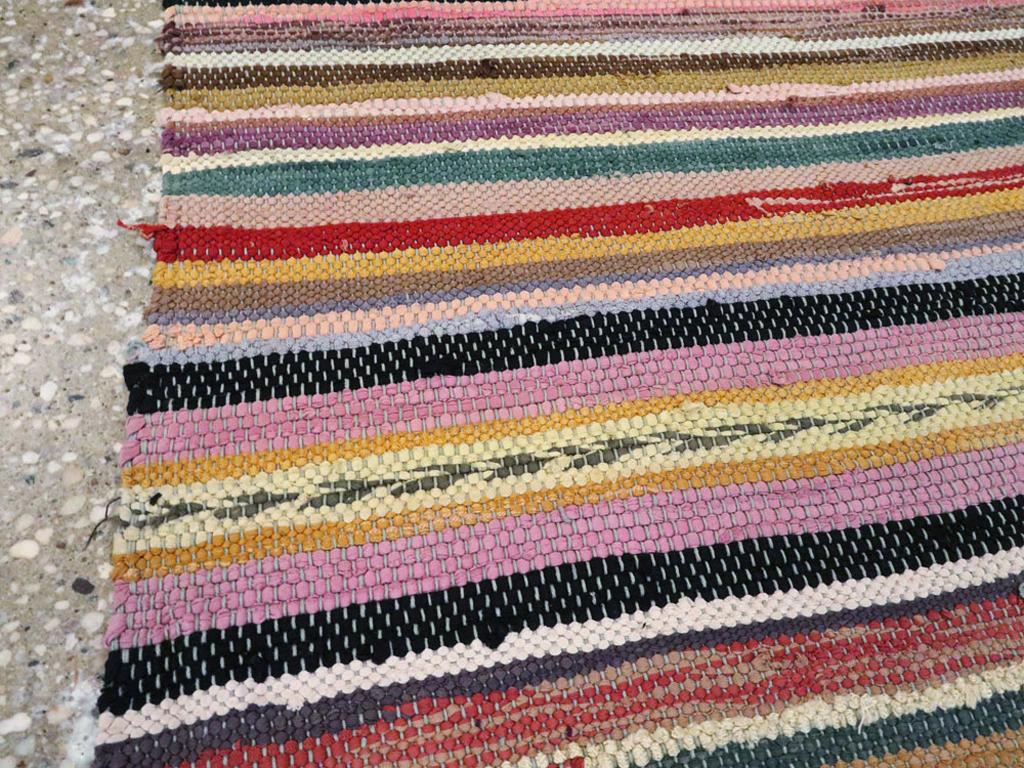 Americano Tappeto American Rag Rug della metà del XX secolo in vendita