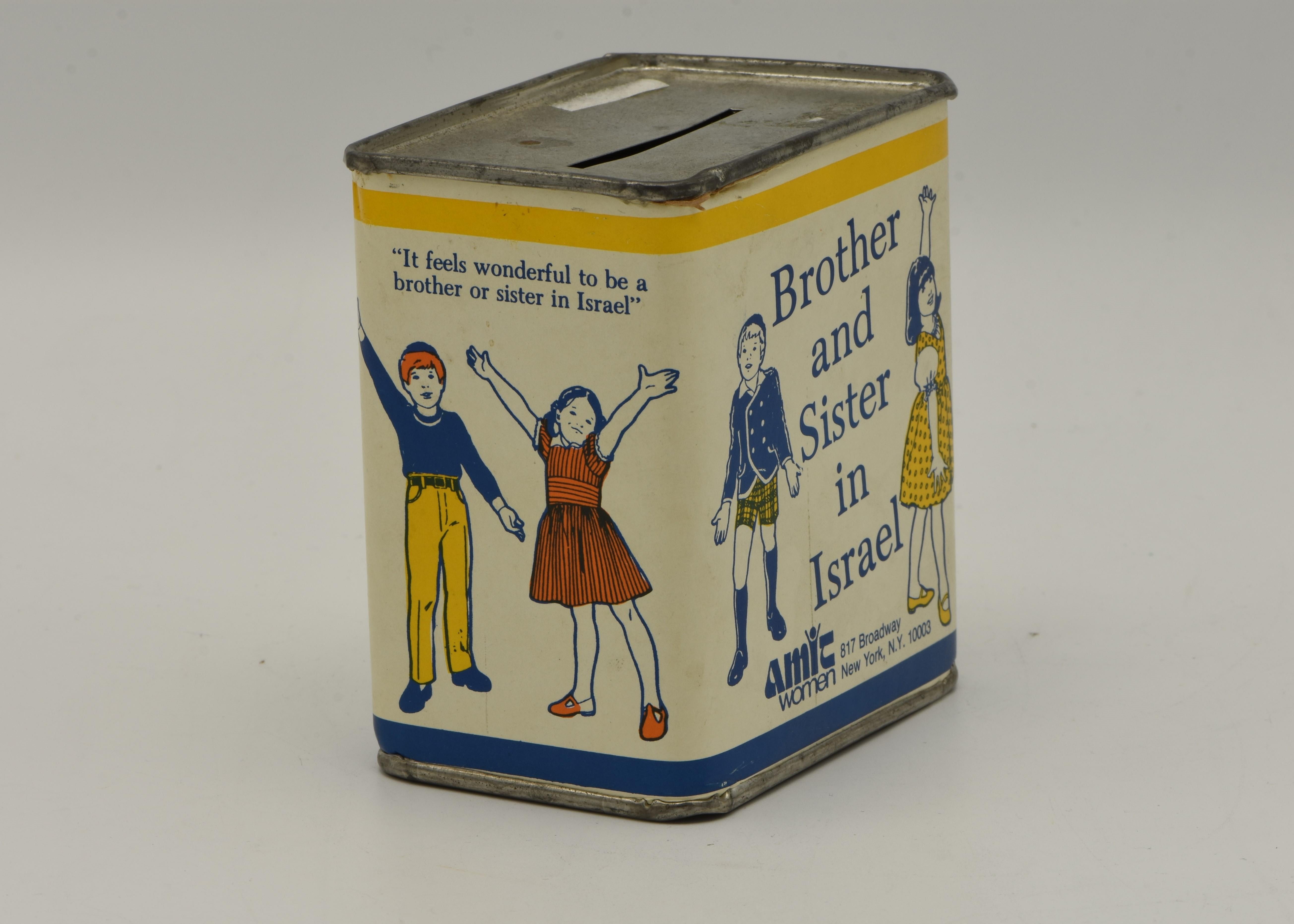 Mid-20th Century American Tin Charity Box In Good Condition For Sale In New York, NY