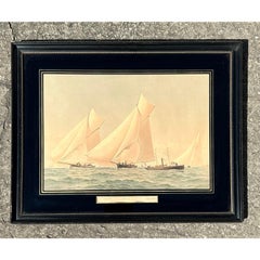 Mid 20th Century America's Cup Print, Framed
