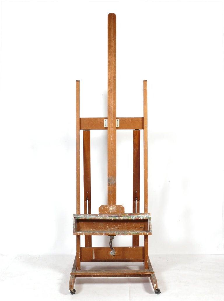 Mid20th Century Anco Artist's Easel Paint Covered Surface from Westbeth in NYC at 1stDibs