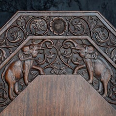 Mid-20th Century Anglo-Indian Carved Elephant Table