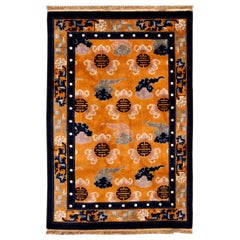 Mid-20th Century Antique Art Deco Chinese Wool Rug