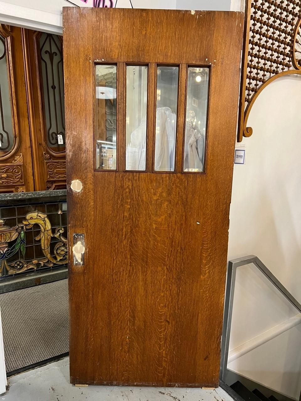 Mid 20th Century Antique Arts and Crafts Door Four Lite In Good Condition For Sale In Stamford, CT