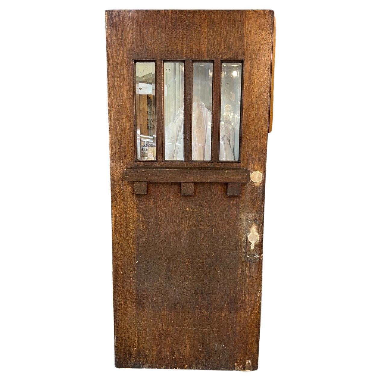 Mid 20th Century Antique Arts and Crafts Door Four Lite For Sale