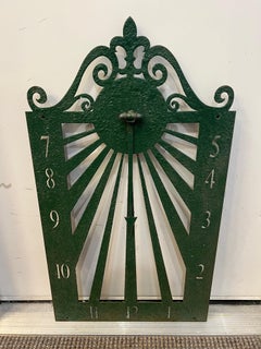 Mid 20th Century Antique Iron Wall Sundial
