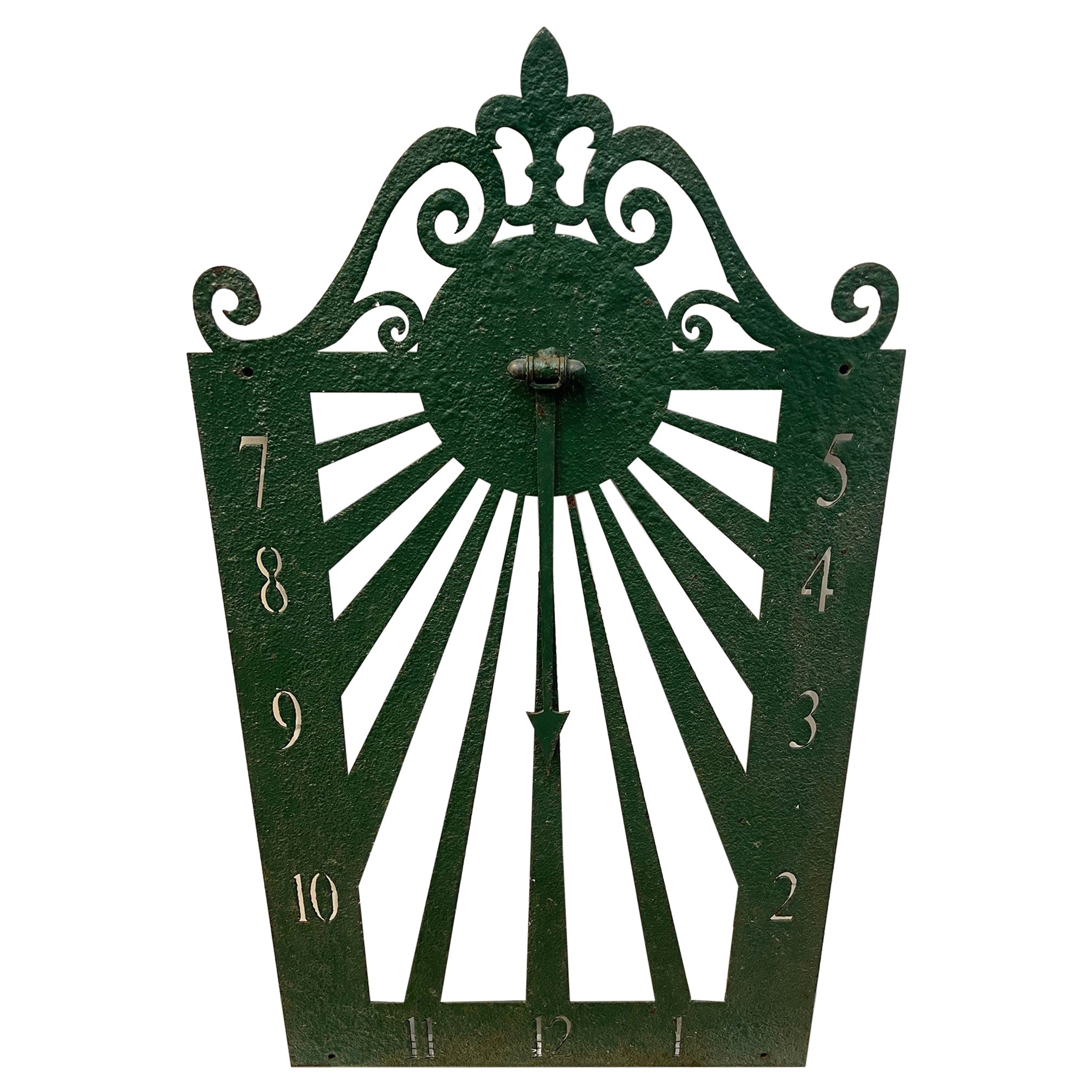 Meridiana da parete in ferro antico del Mid Century Antiques