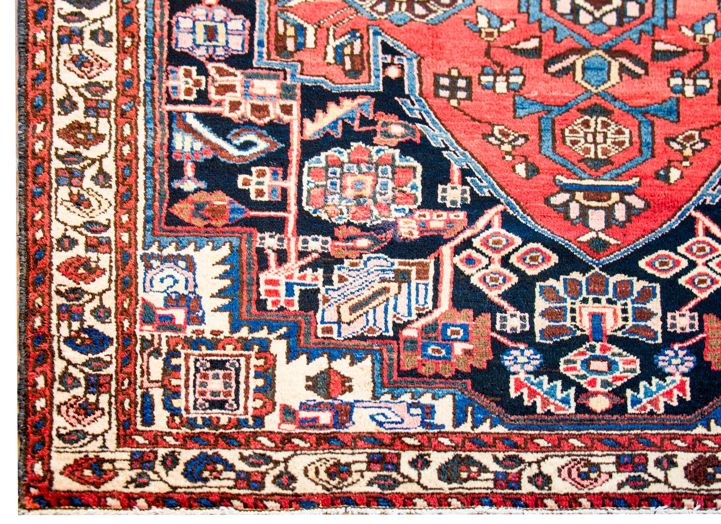 Vegetable Dyed Mid-20th Century Antique Mazlaghan Rug