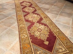 Mid-20th Century Antique Turkish Anatolian Runner Rug