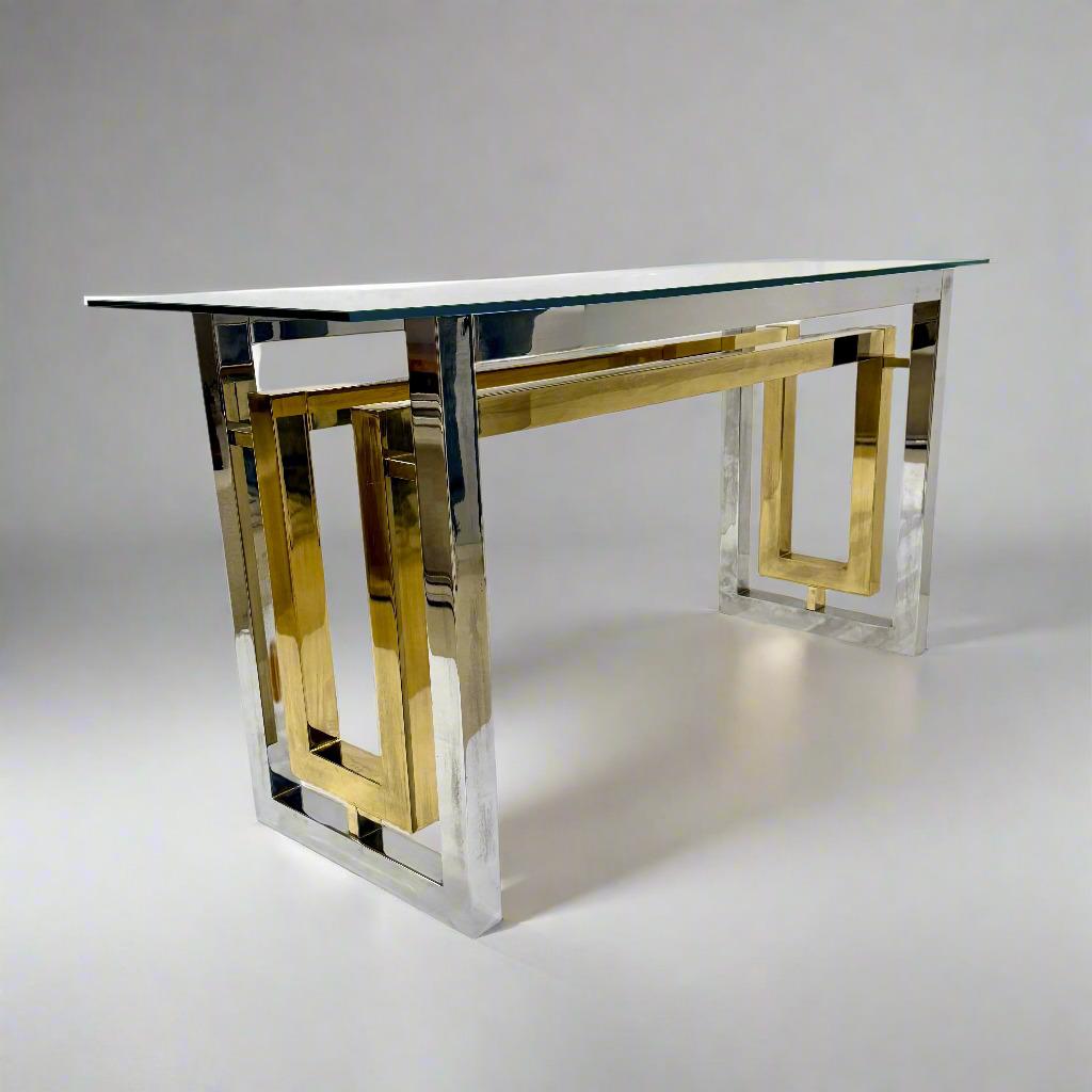 Italian Mid-20th Century Architectural Console table by Romeo Riga, Italy For Sale
