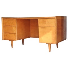 Architectural Modernist Desk in the Style of Alvar Aalto