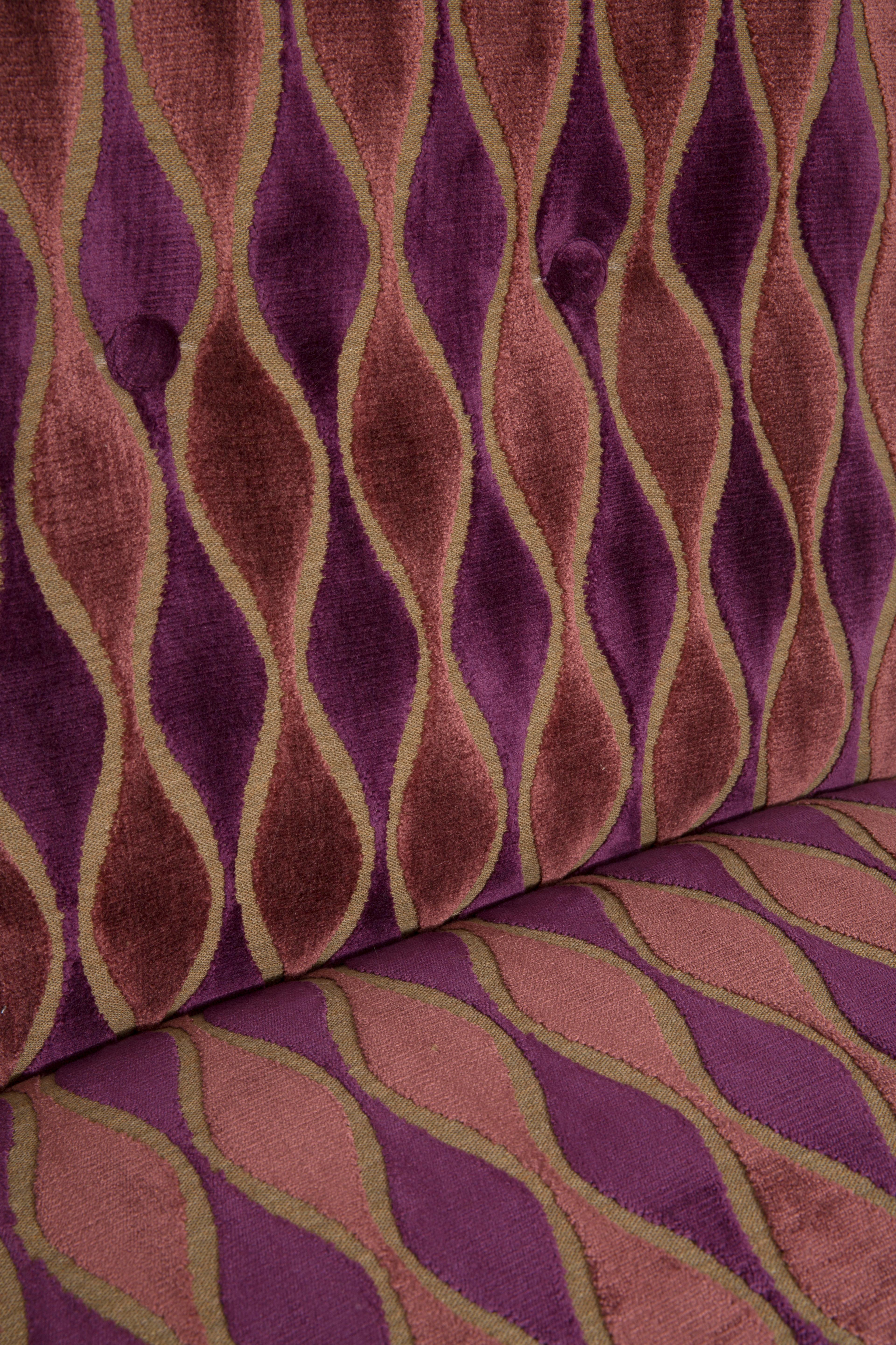 velvet patterned armchair