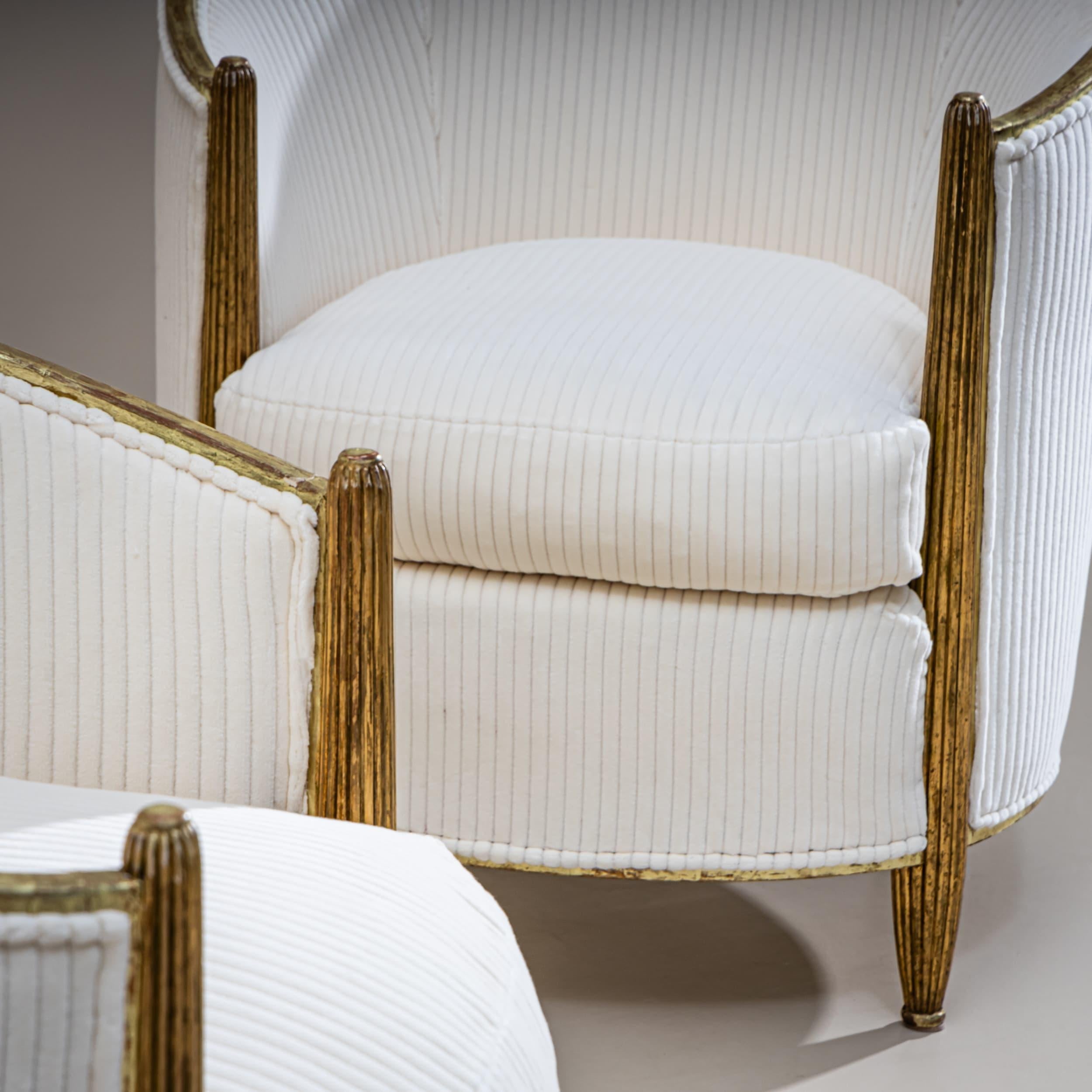 French Mid-20th Century Art Deco Armchairs, France For Sale