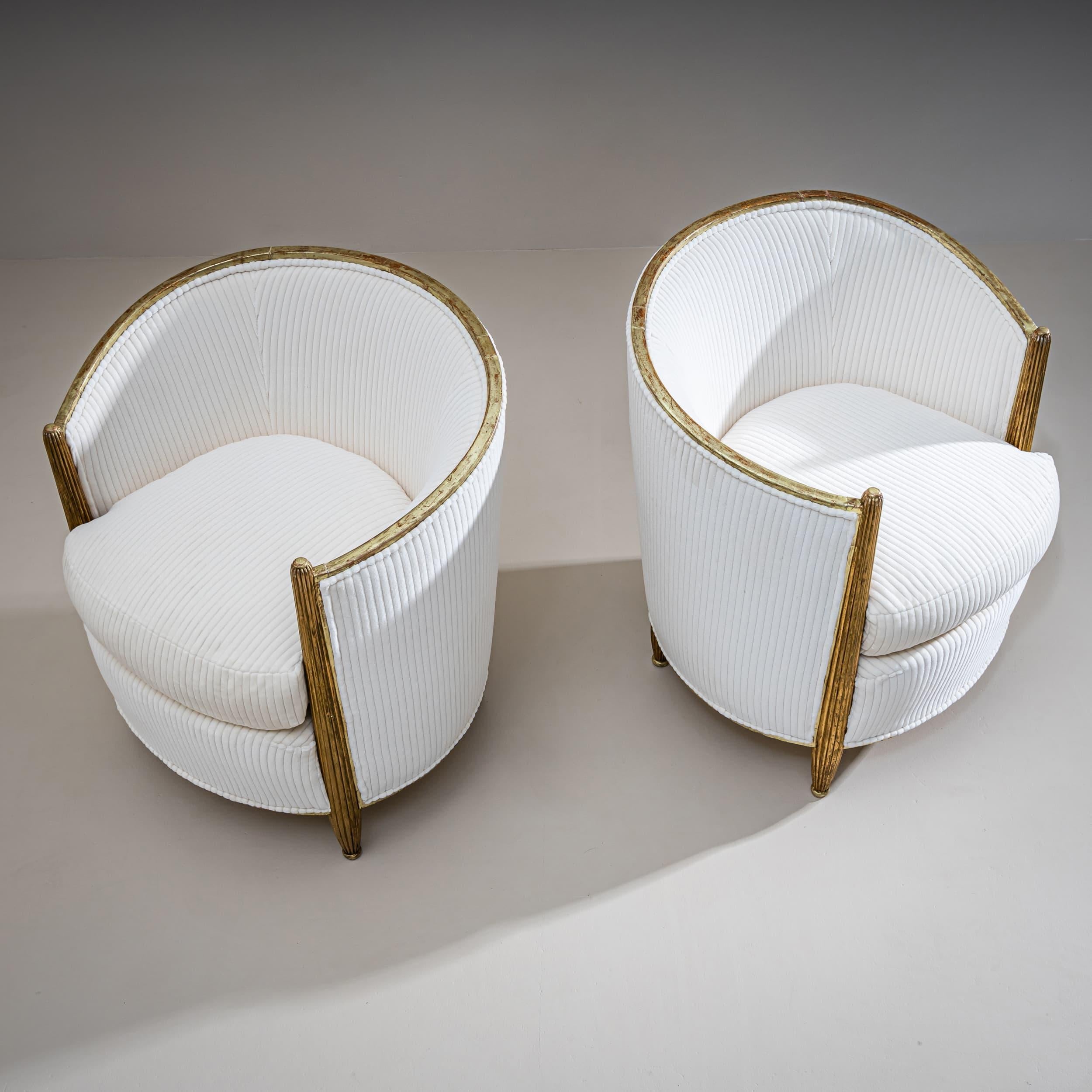 Mid-20th Century Art Deco Armchairs, France For Sale 2