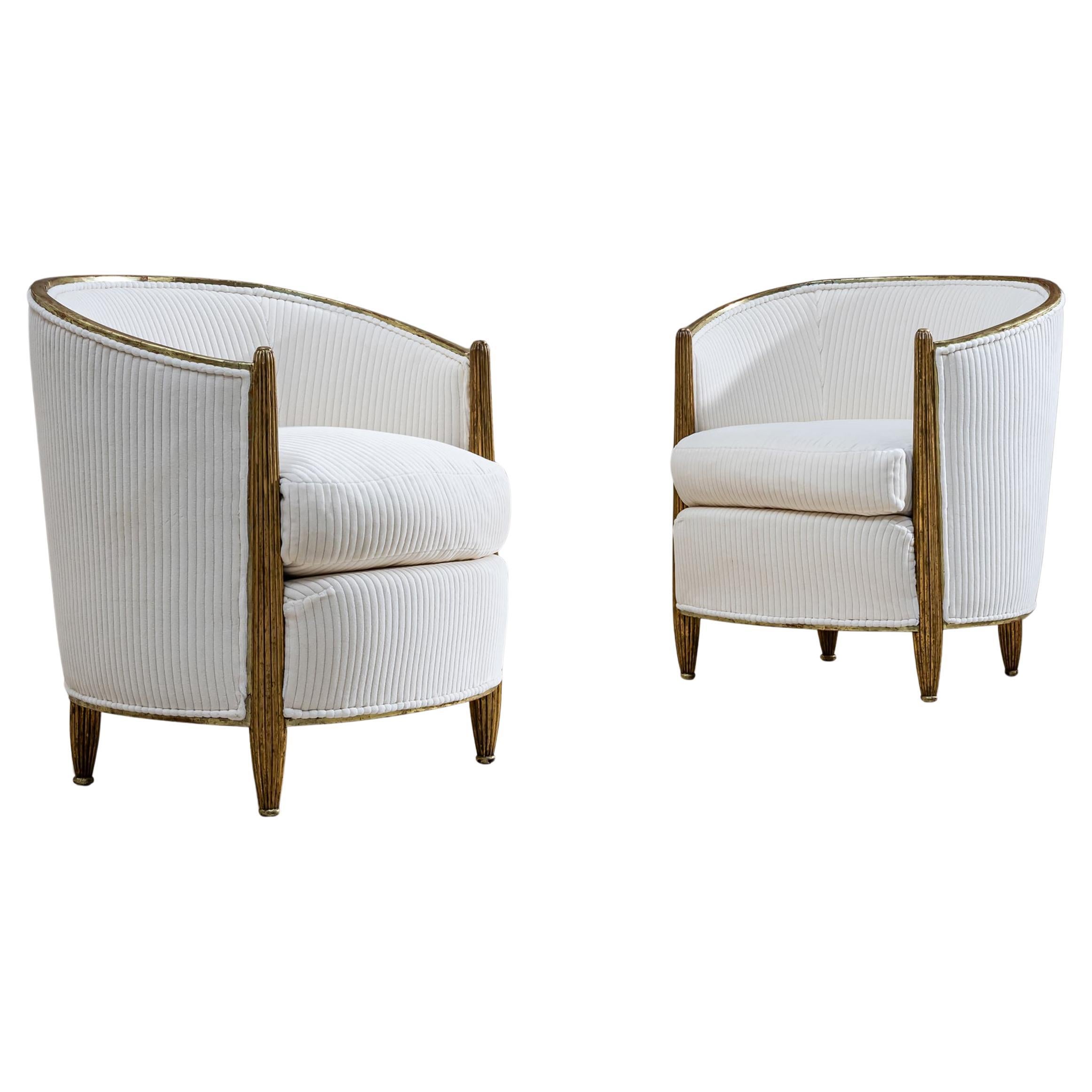 Mid-20th Century Art Deco Armchairs, France For Sale