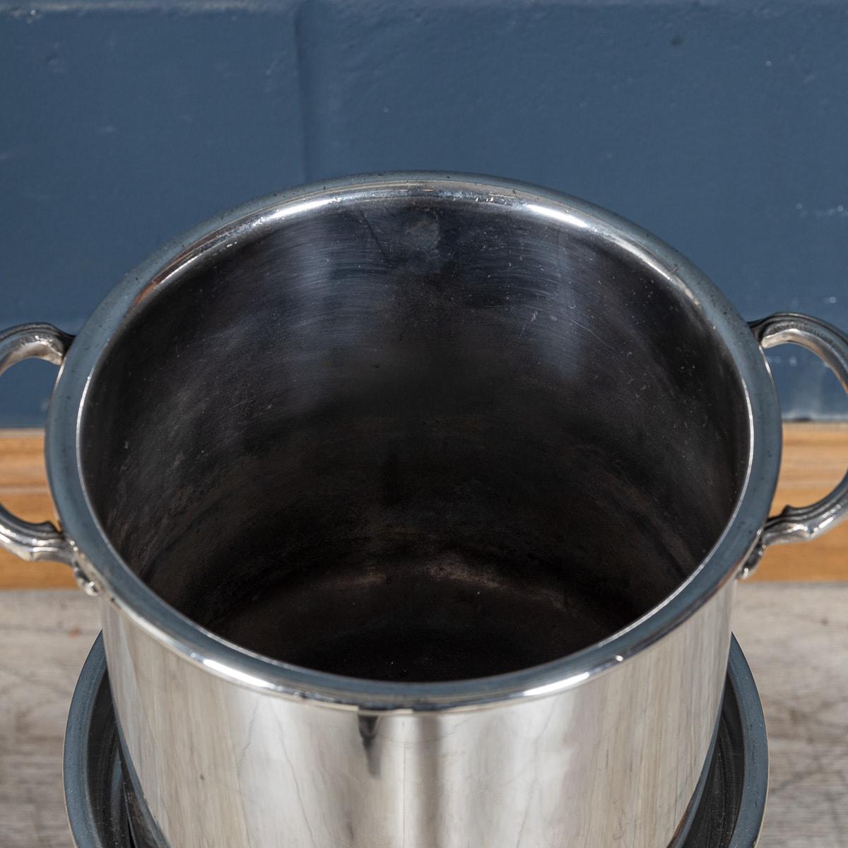 Mid 20th Century Art Deco Champagne Bucket On Stand, Made In USA c.1960 1